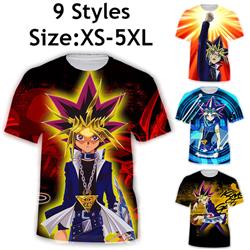 yu gi oh anime 3d short sleeve T-shirt