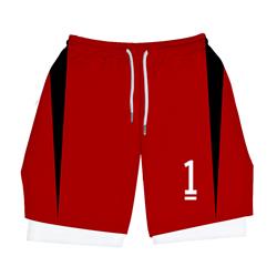 haikyuu anime 3D double layer sports pants