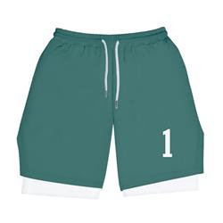 haikyuu anime 3D double layer sports pants