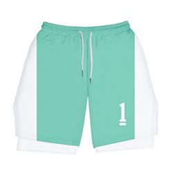 haikyuu anime 3D double layer sports pants