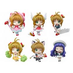 Card Captor Sakura 6 Eye-Closed Suits Figure Decoration Model 6CM 230g