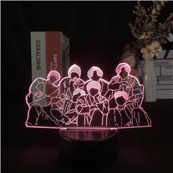 BTS anime 7 colours LED light