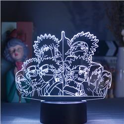 Naruto anime 7 colours LED light