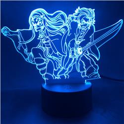 Demon Slayer Kimets anime 7 colours LED light