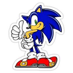 Sonic anime car sticker