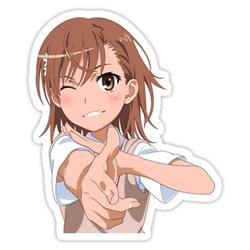 Mikoto Misaka anime car sticker