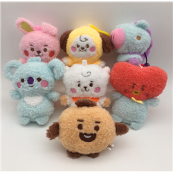 BTS anime plush for 7 pcs/set 13cm