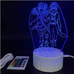 Sword art online anime 7 colours LED light