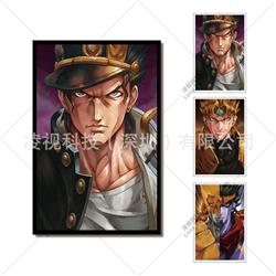 JoJos Bizarre Adventure anime 3d poster painting with frame 29.5*39.5cm