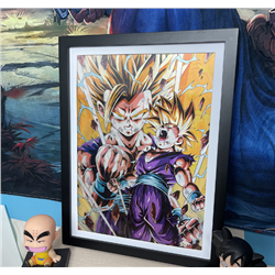 dragon ball anime anime 3d poster painting with frame 29.5*39.5cm