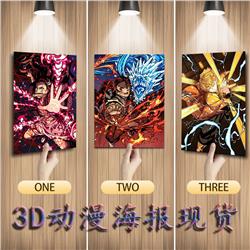 demon slayer kimets anime 3d poster painting  29.5*39.5cm