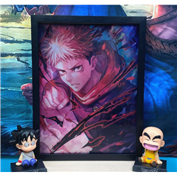 jujutsu kaisen anime anime 3d poster painting with frame 29.5*39.5cm