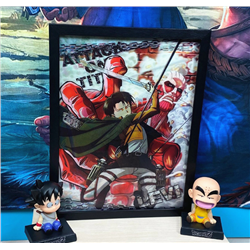 attack on titan anime anime 3d poster painting with frame  29.5*39.5cm