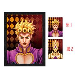 JoJos Bizarre Adventure anime 3d poster painting with frame 29.5*39.5cm