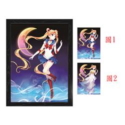 SailorMoon anime 3d poster painting with frame  29.5*39.5cm