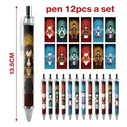 Genshin Impact Noelle anime pen 12pcs a set