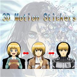 attack on titan anime 3d sticker