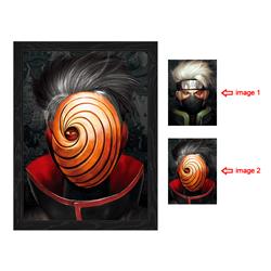 naruto anime 3d poster painting with frame 29.5*39.5cm