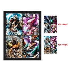 one piece anime 3d poster painting with frame 29.5*39.5cm