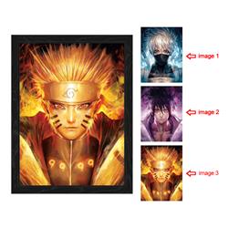 naruto anime 3d poster painting with frame 29.5*39.5cm