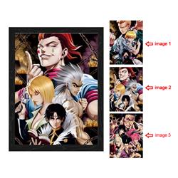 hunter anime 3d poster painting with frame 29.5*39.5cm