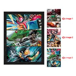 one piece anime 3d poster painting with frame 29.5*39.5cm