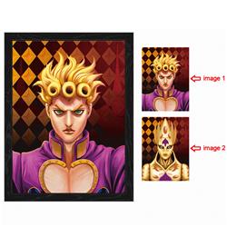 JoJos Bizarre Adventure anime 3d poster painting with frame 29.5*39.5cm