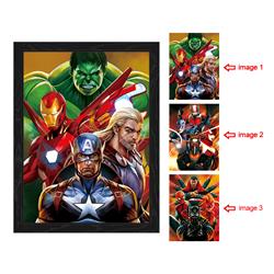 avengers anime 3d poster painting with frame 29.5*39.5cm