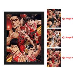 Slam dunk anime 3d poster painting with frame 29.5*39.5cm