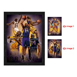 NBA 3d poster painting with frame price for 2 pcs 29.5*39.5cm