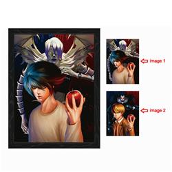 death note anime 3d poster painting with frame 29.5*39.5cm