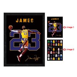 NBA 3d poster painting with frame price for 2 pcs 29.5*39.5cm