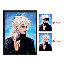 jujutsu kaisen anime 3d poster painting with frame 29.5*39.5cm