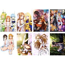 Sword art online anime anime posters price for a set of 8 pcs