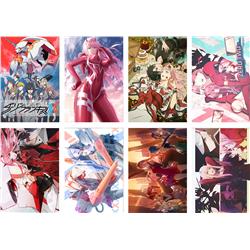 Darling in the franxx anime posters price for a set of 8 pcs