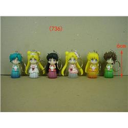 SailorMoon anime figure for 6pcs/set 6cm