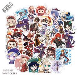 Genshin Impact Noelle anime sticker 100 pcs/set