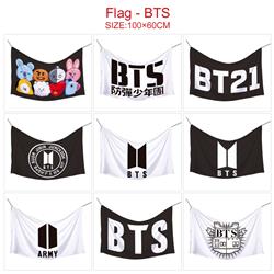 BTS anime flag 100*60cm