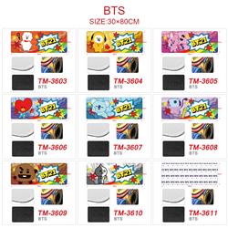 BTS anime deskpad 30*80cm