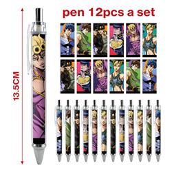 JoJos Bizarre Adventure anime pen 12pcs a set