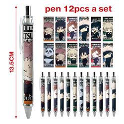 jujutsu kaisen anime pen 12pcs a set
