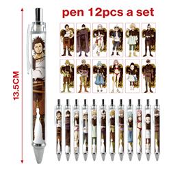 Black Clover anime pen 12pcs a set