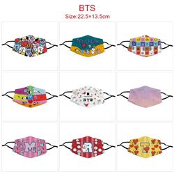 BTS anime mask for 5pcs