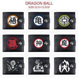 Dragonball anime two fold short card bag wallet purse 22.5*13.5cm