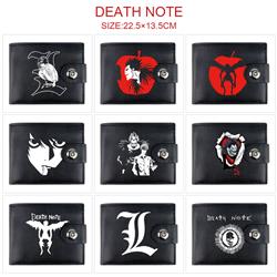Death Note anime two fold short card bag wallet purse 22.5*13.5cm