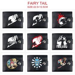 Fairy Tail anime two fold short card bag wallet purse 22.5*13.5cm