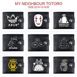 TOTORO anime two fold short card bag wallet purse 22.5*13.5cm
