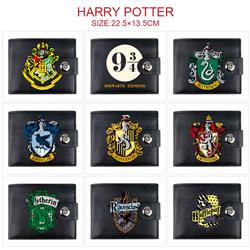 Harry Potter anime two fold short card bag wallet purse 22.5*13.5cm