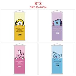 BTS anime wallscroll 25*70cm price for 5 pcs