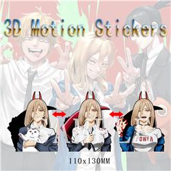 chainsaw man anime 3d sticker